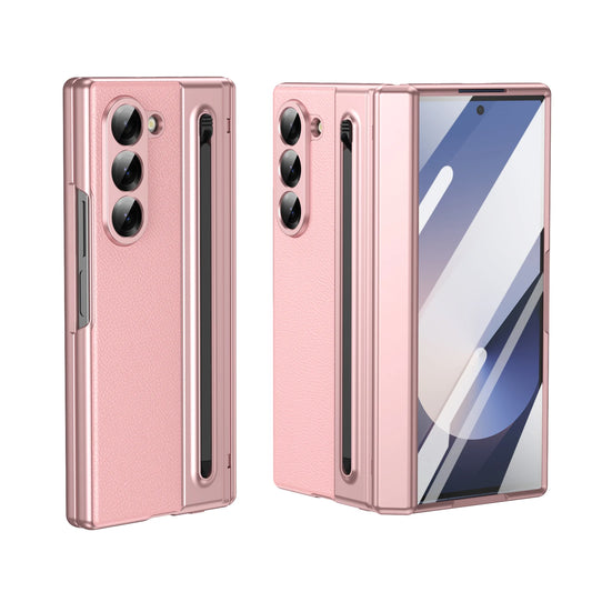 Premium Leather Case for Galaxy Z Fold 7 – with S Pen & Screen Protector