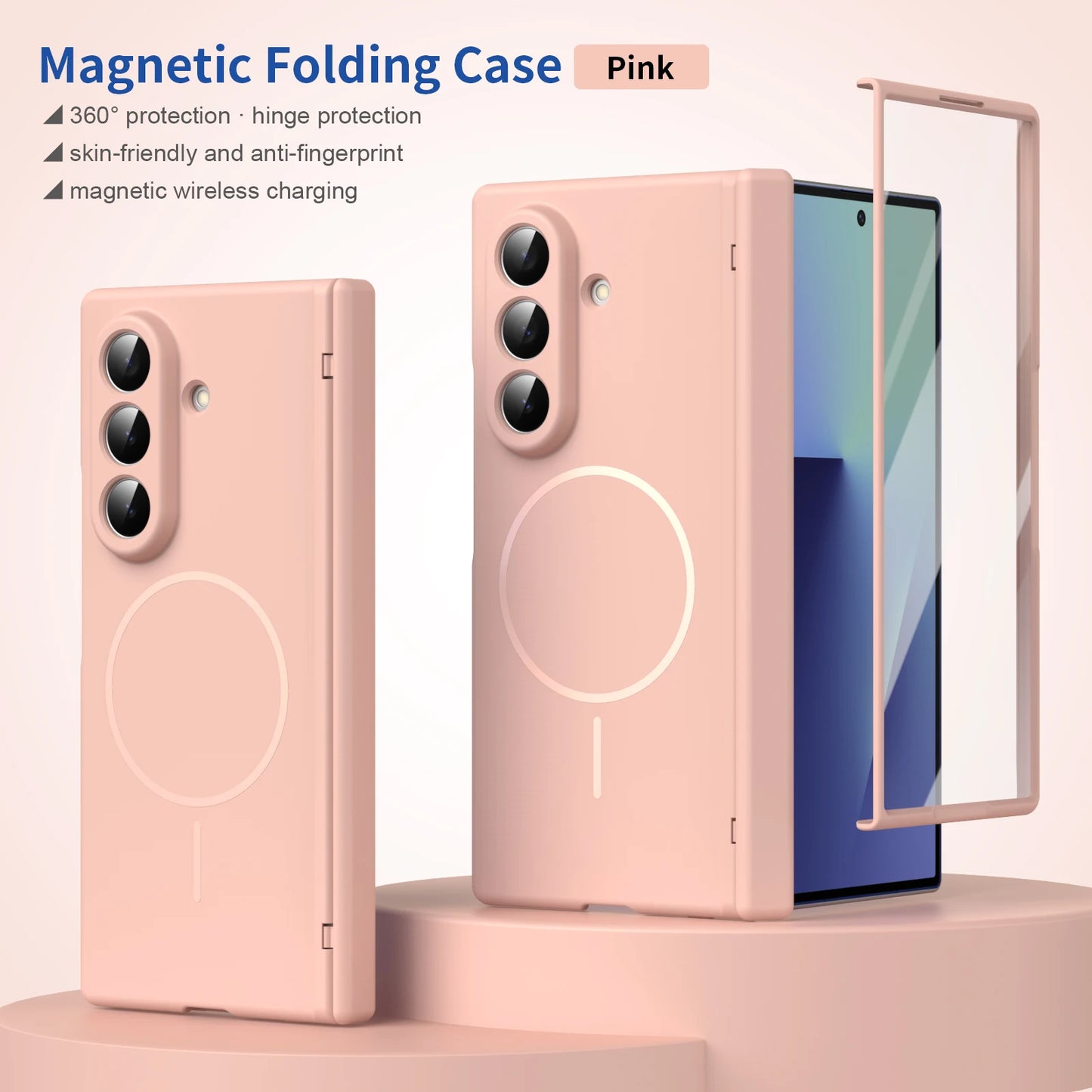 Magnetic Full Cover Z Fold Case | Hinge Protection & Glass Screen Protector