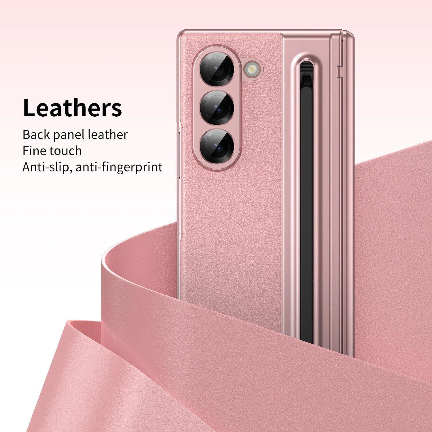 Premium Leather Case for Galaxy Z Fold 7 – with S Pen & Screen Protector