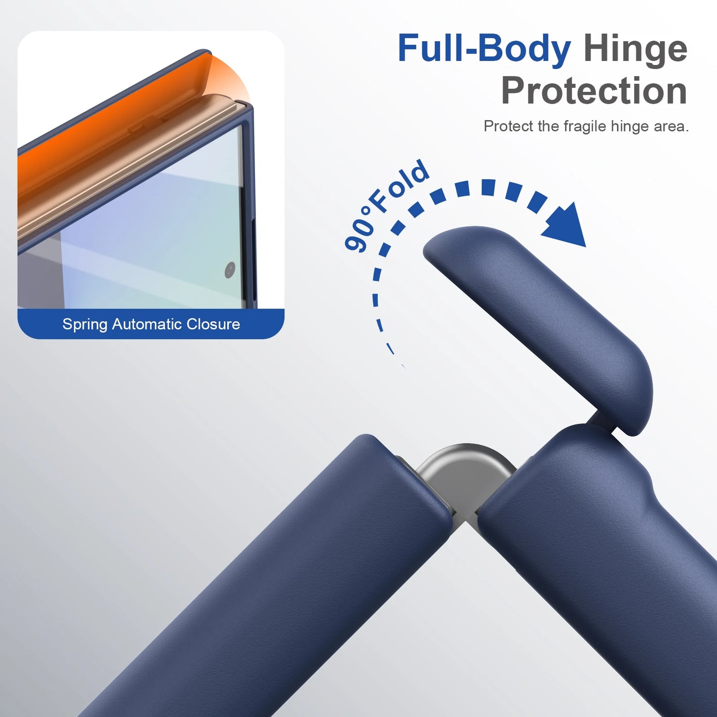 Magnetic Full Cover Z Fold Case | Hinge Protection &amp; Glass Screen Protector