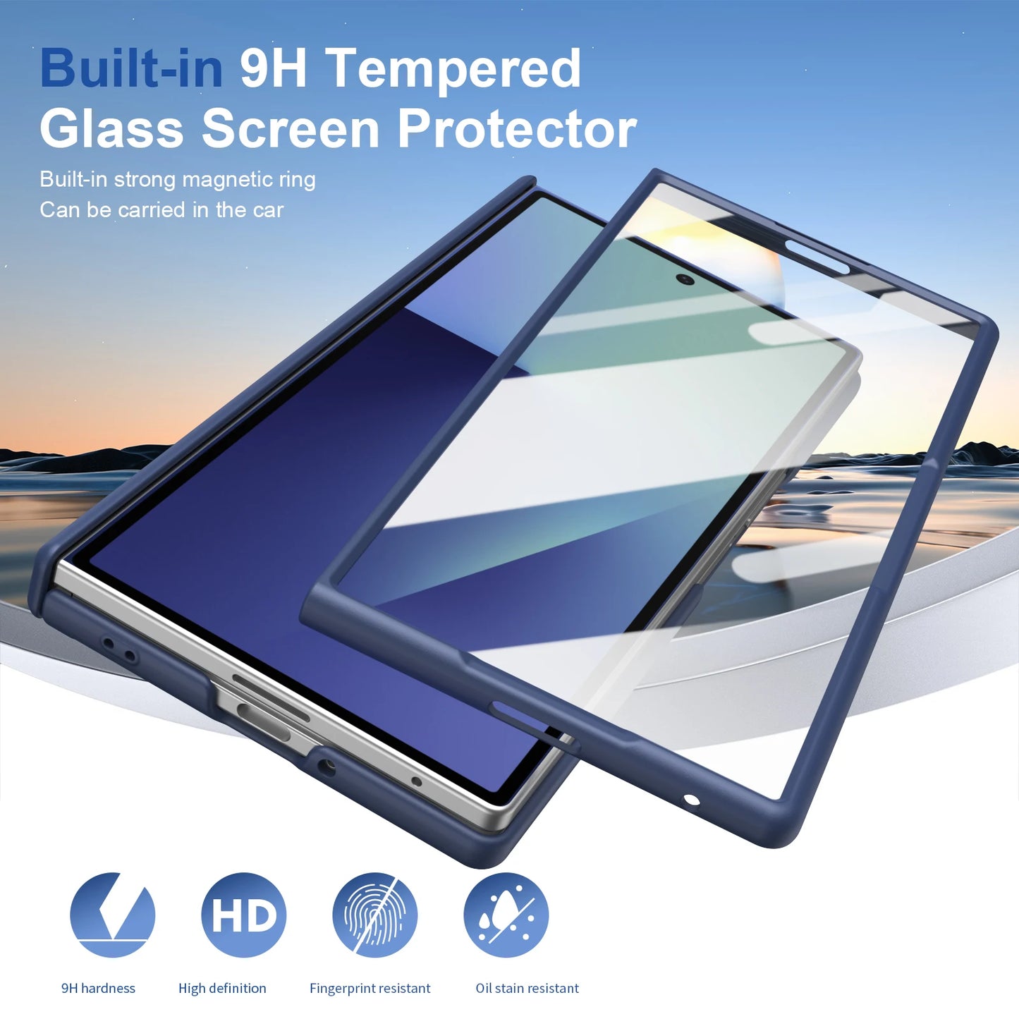 Magnetic Full Cover Z Fold Case | Hinge Protection &amp; Glass Screen Protector