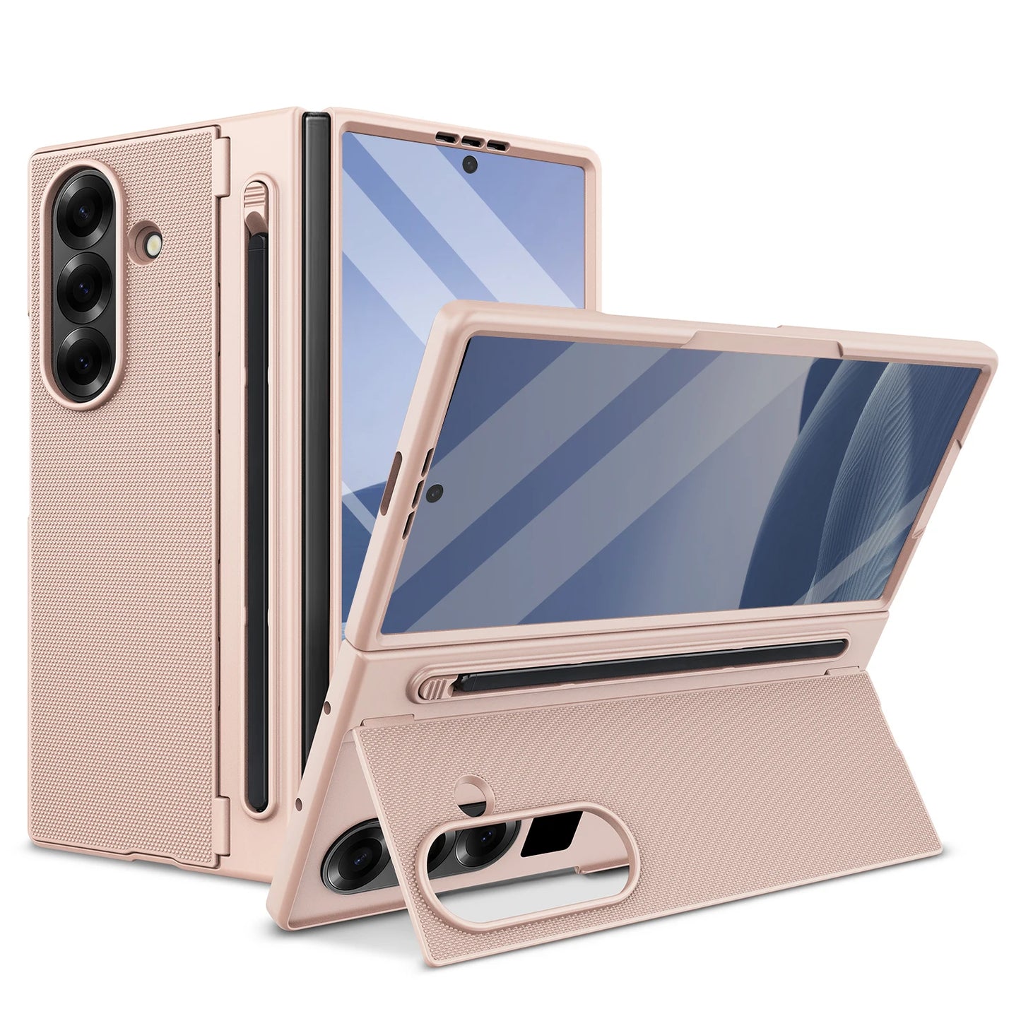 Lightweight Z Fold 7/6 Case | Built-In Stylus, Kickstand & Screen Protection