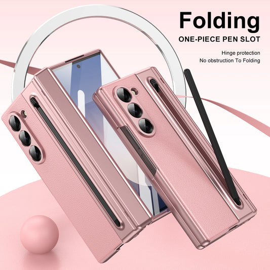 Premium Leather Case for Galaxy Z Fold 7 – with S Pen & Screen Protector