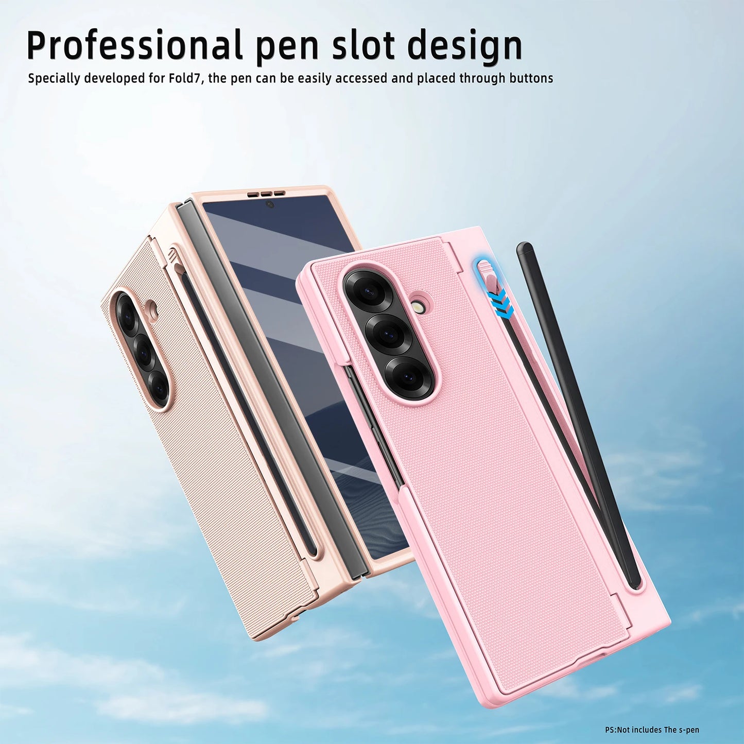 Lightweight Z Fold 7/6 Case | Built-In Stylus, Kickstand & Screen Protection