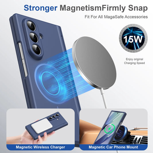 Magnetic Full Cover Z Fold Case | Hinge Protection &amp; Glass Screen Protector