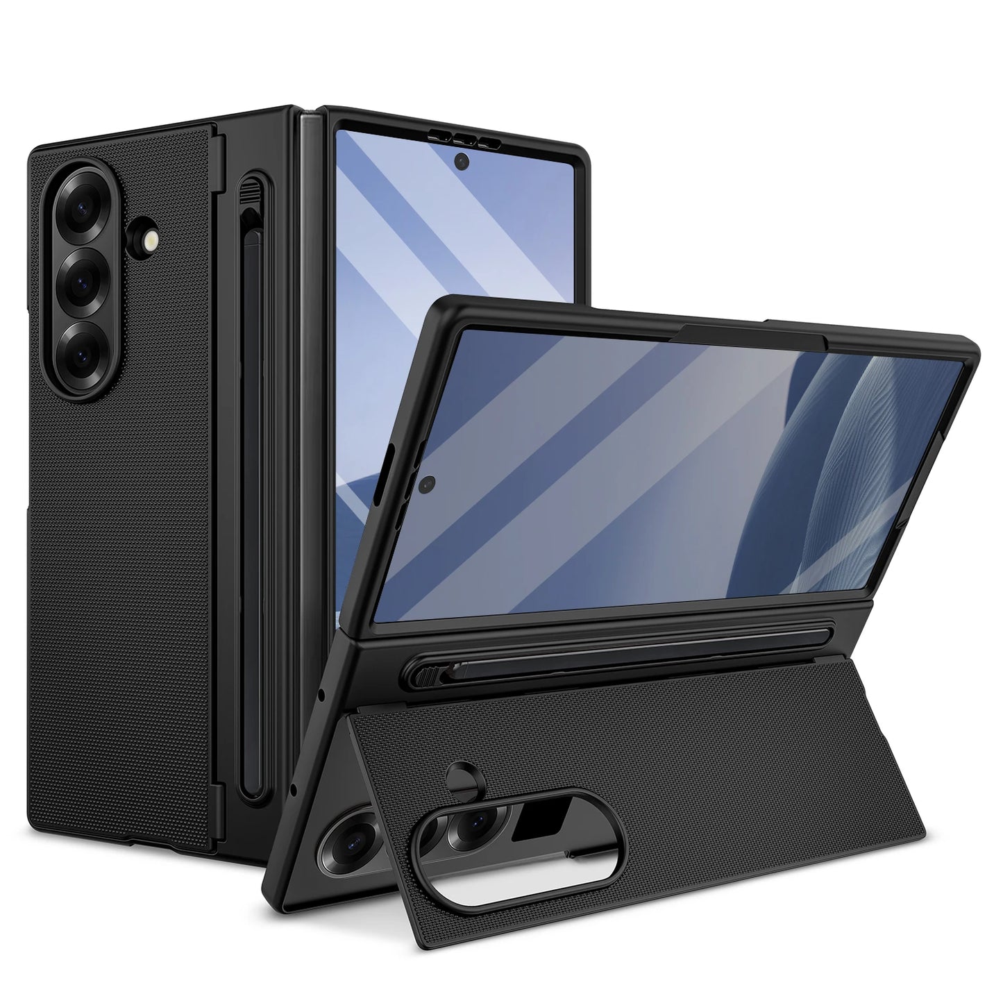 Lightweight Z Fold 7/6 Case | Built-In Stylus, Kickstand & Screen Protection